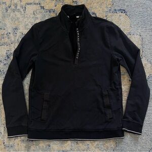 Armani Exchange Navy Half-Zip Sweater